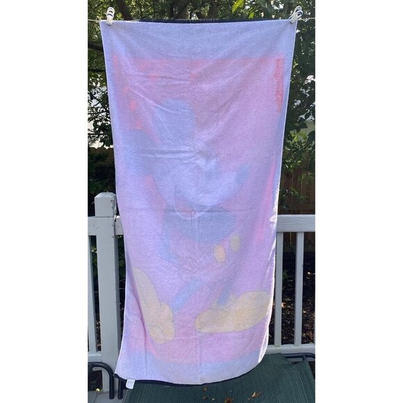 Vintage Sherry of Miami Beach Towel Mickey Mouse Disney Black Red Lake George NY - Picture 6 of 7